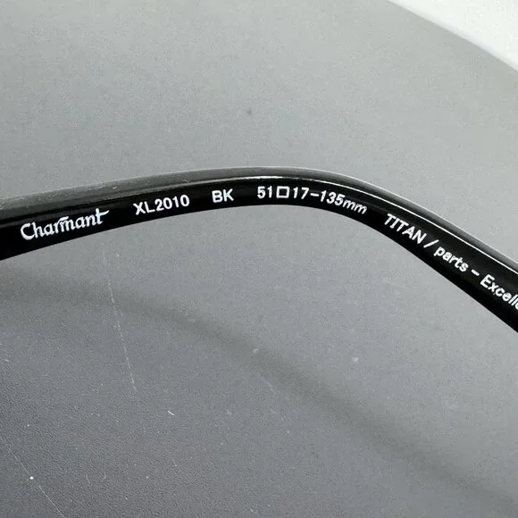 Charmant Eyeglasses XL2010 BK Titan Black Rhinestones Rimless Japan 51 [] 17 135